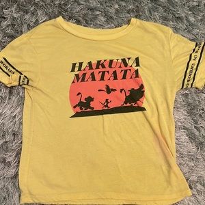 Yellow Lion King Crop Top.